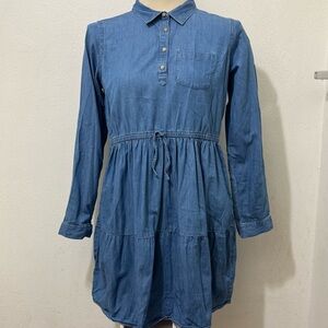 Lands' End Blue Denim Women’s Casual Dress